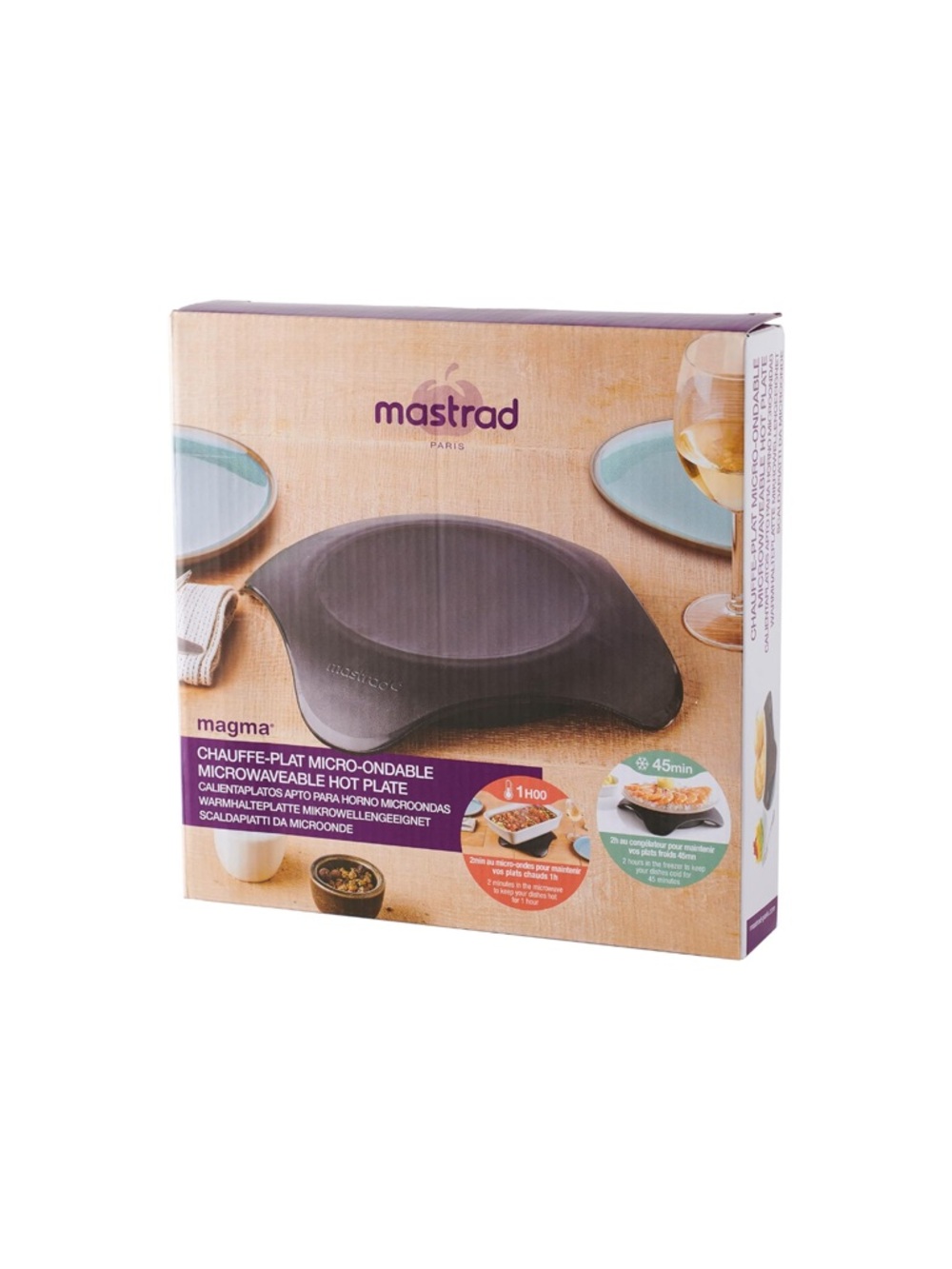 Mastrad Magma Microwaveable Hot Plate in Black